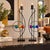 Rick Martin Signed Abstract Modernist Memphis Pop Art Steel Candlesticks Pair For Sale In Dallas - Image 6 of 14