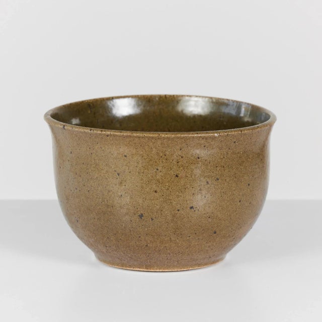 1970s Robert Maxwell Glazed Studio Pottery Planter With Floral Motif For Sale - Image 5 of 11