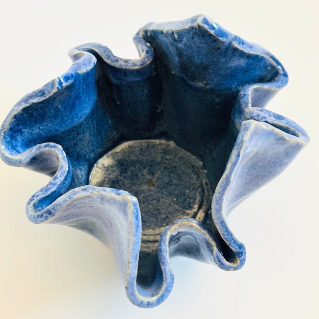 Late 20th Century Handkerchief Pottery Bowl For Sale - Image 5 of 11