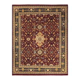 Mogul, One-of-a-Kind Hand-Knotted Area Rug - Red, 8' 2" x 10' 1" For Sale