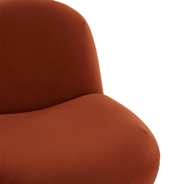 Stevie Boucle Accent Chair - Rust / Black For Sale - Image 4 of 6