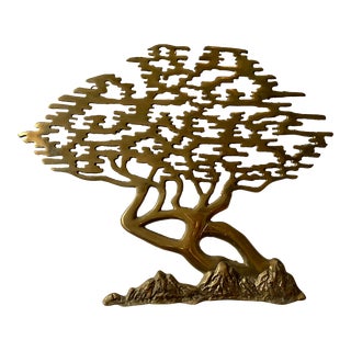 1970s Vintage Brass Kamakura Tree of Life Sculpture For Sale