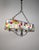 Brutalist Large Italian Multicolor Hammered Glass and Wrought Iron Lamp, 1990s For Sale - Image 3 of 15