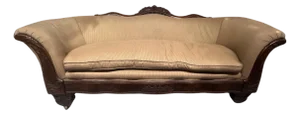 19th Century Louis Phillippe Style Carved Mahogany Sofa