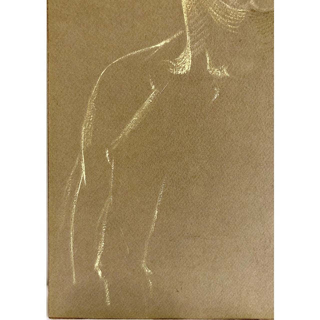 A 1935 Young Girl’s Portrait in Pastels on Paper, Signed For Sale - Image 4 of 7
