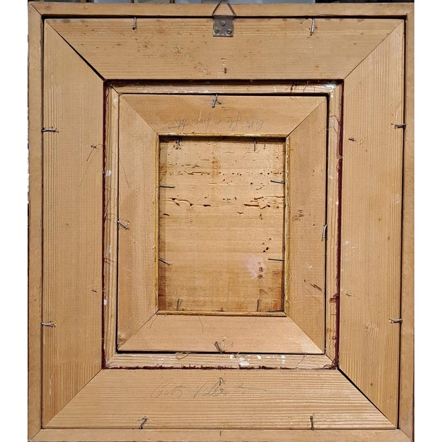 Eugenio Cecconi, Seated Figure, 1842, Oil on Panel, Framed For Sale - Image 6 of 12