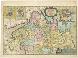 Map of Northern Dithmarschen and Its Towns in Germany, 1648