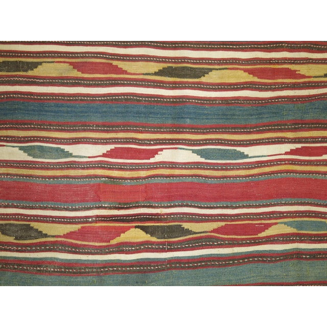 Textile Early 20th Century Zabihi Collection Persian Tribal Kilim - 5'10" x 10'1" For Sale - Image 7 of 7