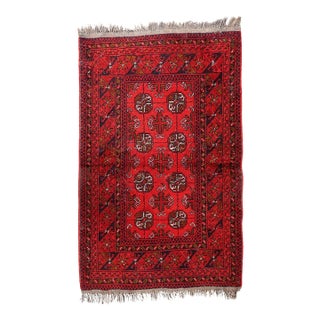 1920s, Antique Afghan Ersari Tribal Rug 3' X 4' For Sale