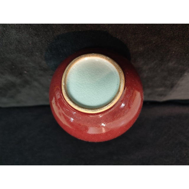 Chinese Ceramic Vase,Red GlazePorcelain Gourd Vase For Sale In Seattle - Image 6 of 11