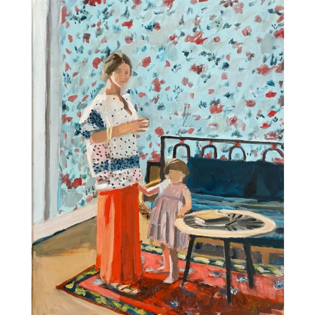 “Mother and Child” Expressionist 24"x30" Fine Art Print by Michelle Heimann For Sale