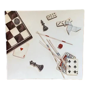 French Gien Jeux Game Themed Platter/Plate