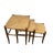 Gio Ponti Vintage Mid Century Piazza Original Italian Set of 3 Rush Seat Nesting Stools/Tables, Attributed to Gio Ponti For Sale - Image 4 of 17