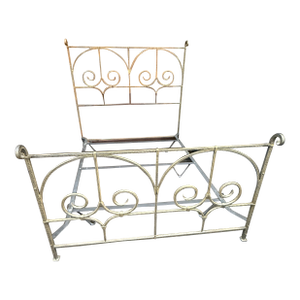 Full Size Claudio Rayes Wrought Iron Bed Frame, Model 32