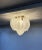 Metal Murano Ceiling Lamp – Frosted Carved Glass Leaves For Sale - Image 7 of 10