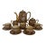 Late 19th Century Meiji Period Shuzan Satsuma Thousand Flowers Mille Fleur Demitasse Service, 13 Pieces For Sale