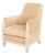 Lewis Mittman Art Deco Style Beige Fabric Upholstered Easy Arm Chair For Sale