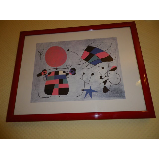 Joan Miró, Surrealist Figure and the Sun, Lithograph, Framed For Sale - Image 4 of 13