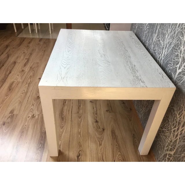 White Solid Oak Table, 1990s For Sale - Image 4 of 18