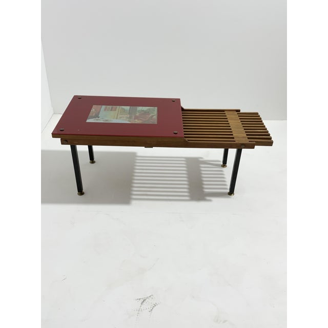 1960s Mid-Century Modern Slatted Coffee Table in the style of George Nelson, 1960 For Sale - Image 5 of 10