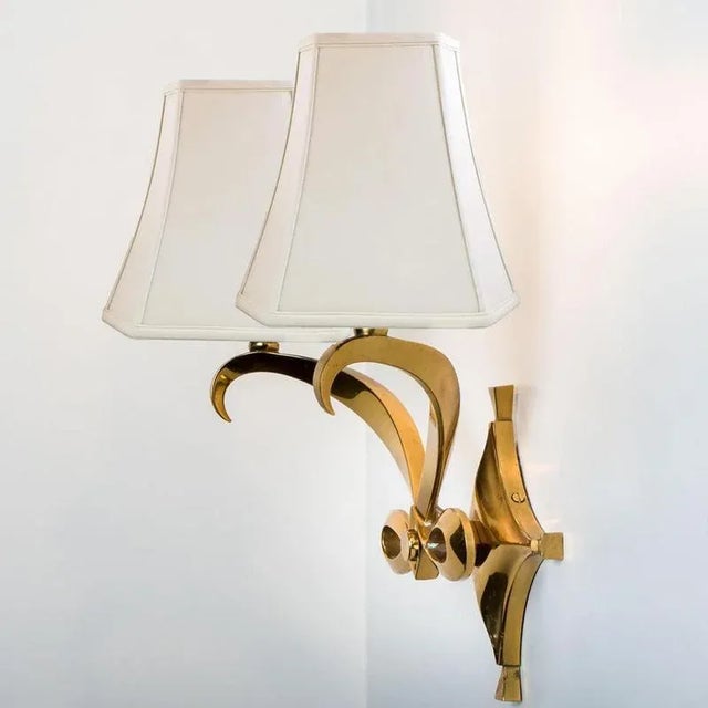 Brass Wall Sconces, 1950, Set of 2 For Sale - Image 13 of 17