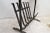 Mid 20th Century Vintage English Oak Wood and Iron Magazine Rack For Sale - Image 5 of 7