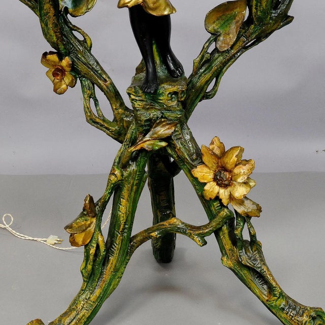 Victorian 19th Century Venetian Grotto Table With Fairy Tale Elf For Sale - Image 3 of 12