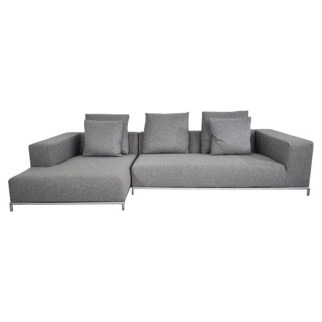 Textile George L-Shaped Sectional in Mid-Grey Lambswool by Antonio Citterio for B&B Italia For Sale - Image 7 of 7
