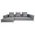 Textile George L-Shaped Sectional in Mid-Grey Lambswool by Antonio Citterio for B&B Italia For Sale - Image 7 of 7