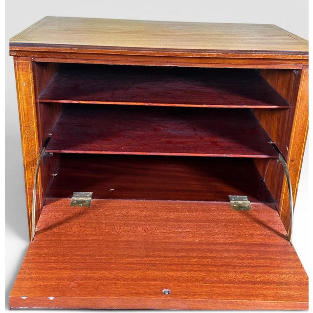 Vintage French Louis XVI Style Inlaid Mahogany Semainier Secretary Desk For Sale - Image 9 of 15