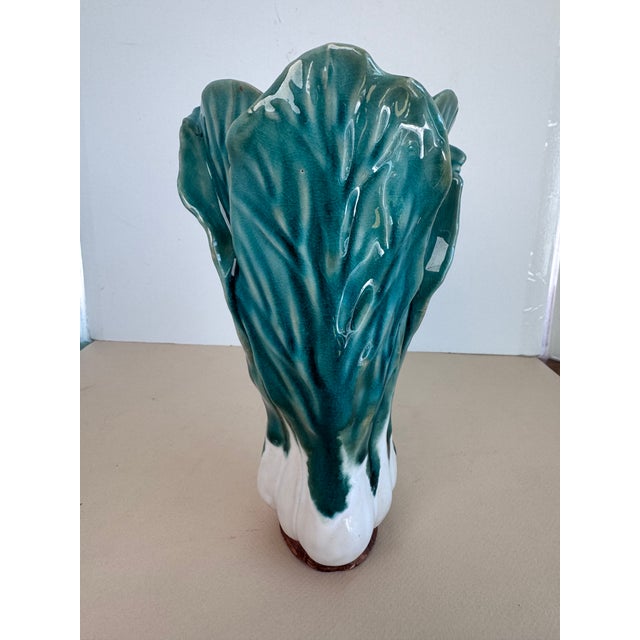 Chinese Bok Choy Cabbage Leaf Vase For Sale - Image 3 of 11