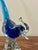 Striking 1960s Italian Murano hand-blown glass pheasant sculpture, beautifully formed with a dramatic sweeping tail and...
