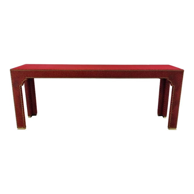 Pearson Modern Red Upholstered Console Table Chairish