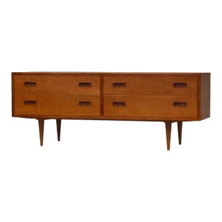 1960s Refinished Walnut Low Dresser or Console by Poul Hundevad For Sale