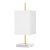 Mitzi Mikaela 1-Light Table Lamp, Aged Brass For Sale
