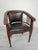 Interwar Wooden Office Chair in Natural Leather, 1890s For Sale - Image 6 of 15
