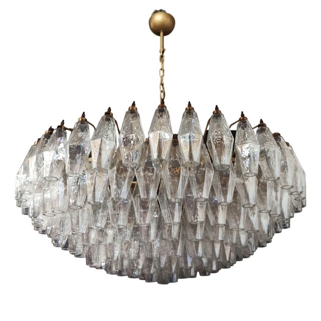 Murano Glass Candelier with 185 Iridescent Glasses, 1990s For Sale