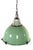 1950s Large Industrial Green Enamel Pendant Lamp For Sale - Image 5 of 12