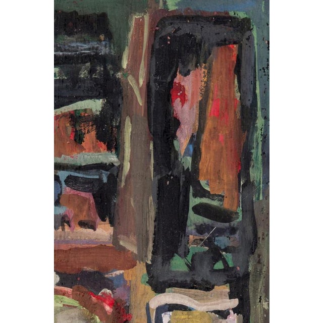 French School Artist, Interior with Table and Chairs, Oil Painting on Canvas, Mid-20th Century For Sale - Image 5 of 9