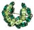 Mid 20th Century DeLizza & Elster Emerald and Peridot Glass Brooch For Sale