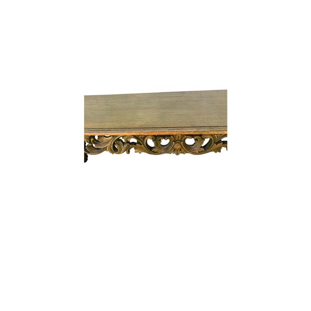 1920s Vintage Filipino Barley Twist Coffee Table With Intricate Carved Apron For Sale - Image 12 of 14