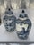 Pair of 19th Century Dutch Earthenware Delft Covered Vases from Makkum Holland. Beautiful pair purchased in France. Age...