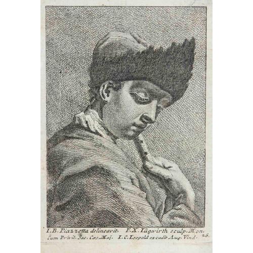 Etching on paper realized by Giovanni Battista Piazzetta (1862-1754). Engraved by Franz Xaver Jungwirth (1720-1790)....