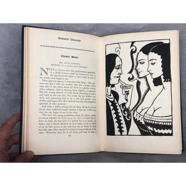 Giovanni Boccaccio Love Stories Illustrated Decorative Book For Sale - Image 9 of 13