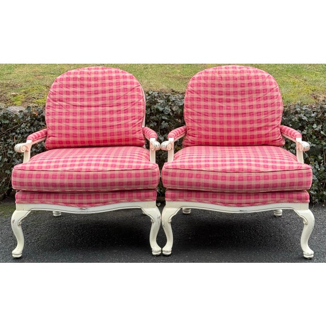 French Country Late 20th Century Brandy Wine Designs/Calico Corners French Country Chairs - A Pair For Sale - Image 3 of 12