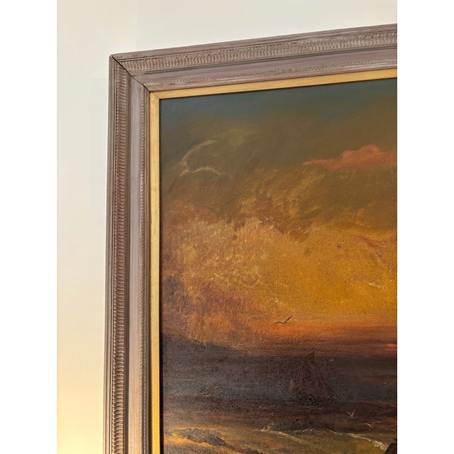 American Late 19th Century Large Oil Painting by Famed Historical Seascape Painter F. D. Briscoe For Sale - Image 3 of 10