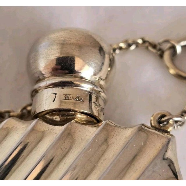 Sterling Silver Gilt Scent Bottle by Sampson Mordan, London ,1889 For Sale - Image 4 of 11
