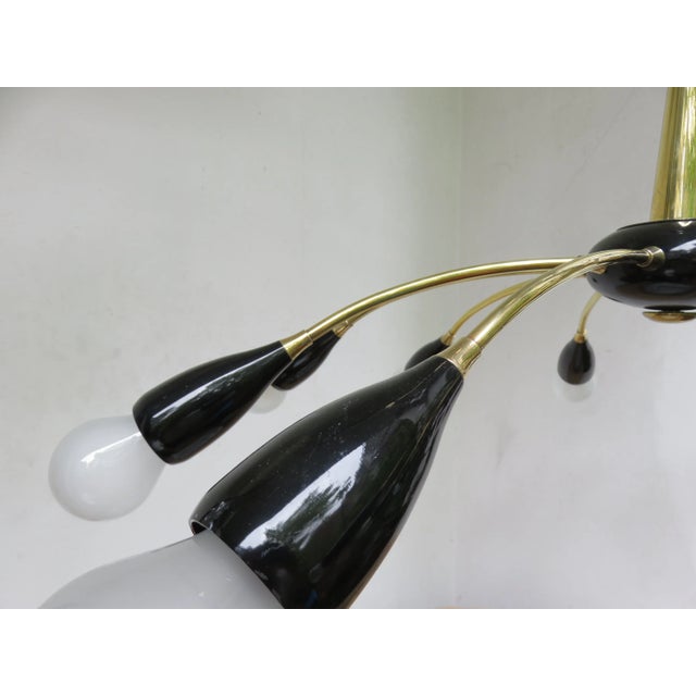 Sputnik Ceiling Lamp with 10 Lights, 1950s For Sale - Image 12 of 17