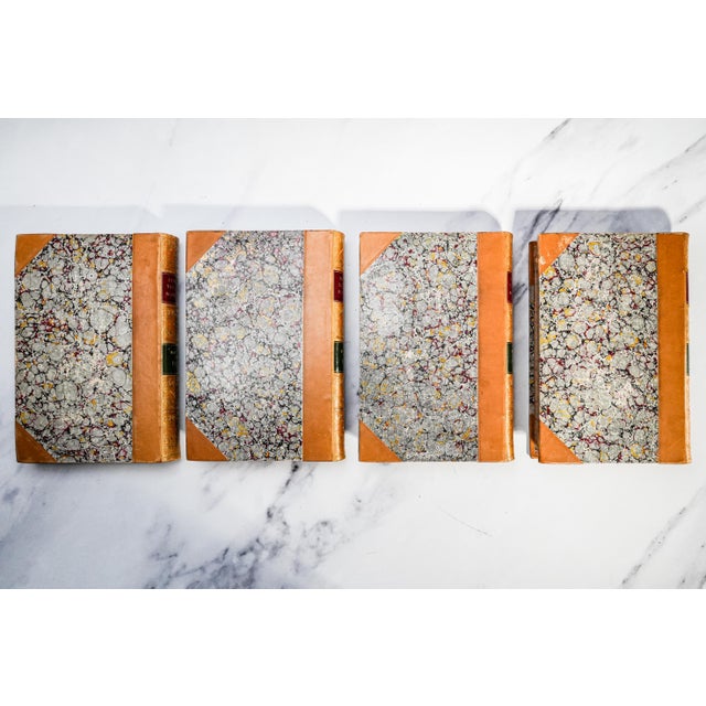 Wonderful Complete 4 Volume History of the Netherlands John Lothrop Motley Ornate Antique Leather Spine Books Home Office Decor For Sale - Image 11 of 11