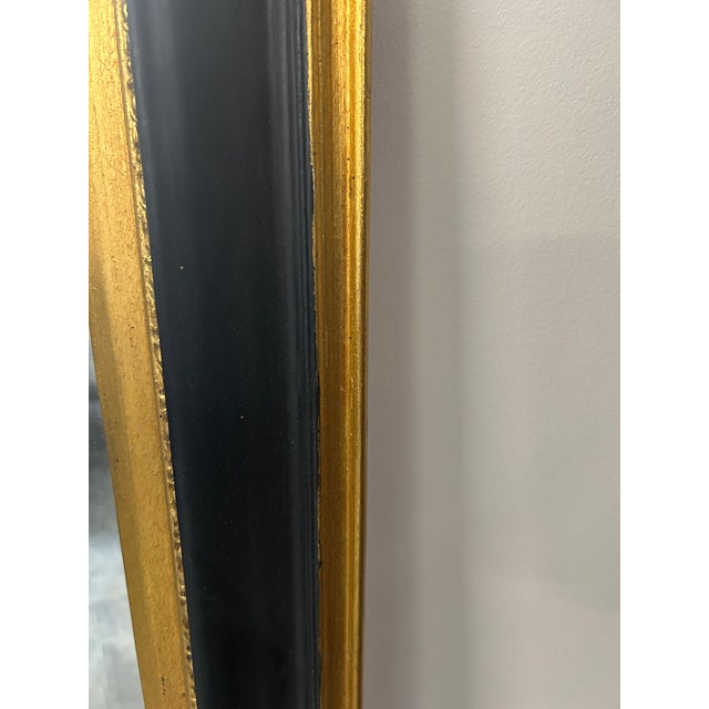 Mid 20th Century Regency Gilt and Black Wall Mirror For Sale - Image 4 of 6